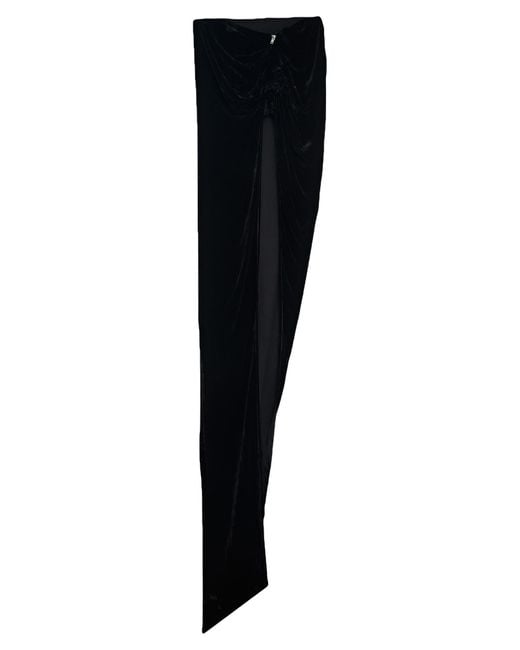 Rick Owens Black Maxi Skirt Wool