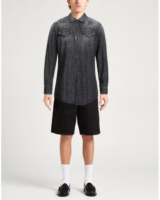DSquared² Gray Denim Shirts for men