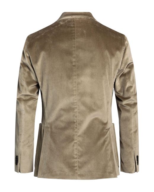 Boglioli Green Khaki Blazer Cotton, Elastane for men