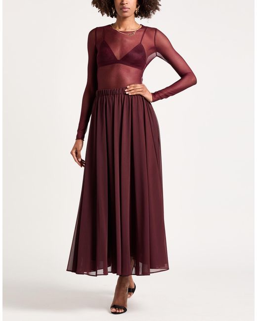 Elisabetta Franchi Purple Burgundy Bodysuit Polyamide, Elastane