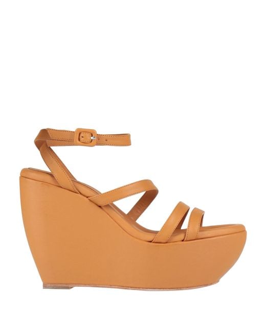 Paloma Barceló Brown Camel Sandals Leather