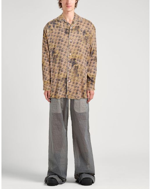 Acne Brown Light Shirt Viscose for men