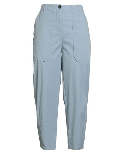 ALESSIA SANTI Blue Pants Cotton, Polyamide, Elastane