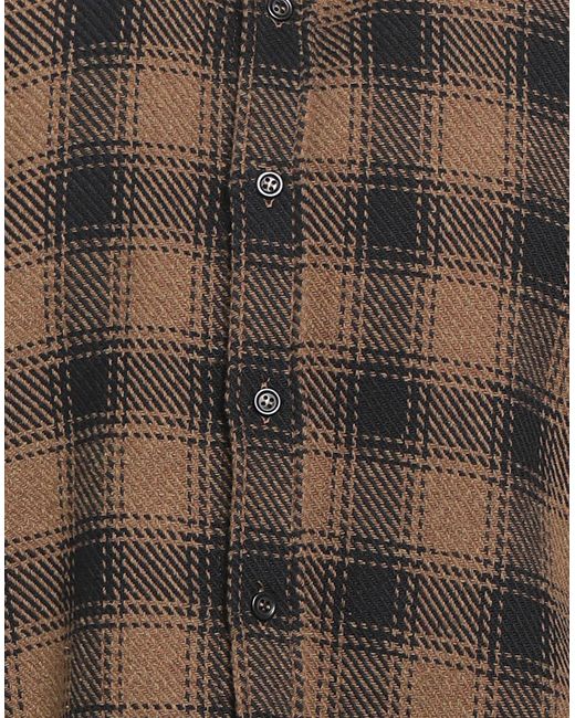 Giorgio Brato Brown Camel Shirt Cotton, Wool for men