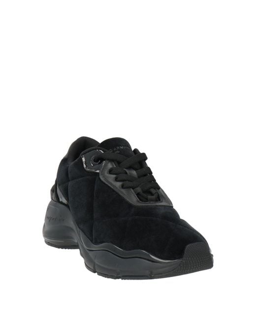 Emporio Armani Black Sneakers Textile Fibers, Leather