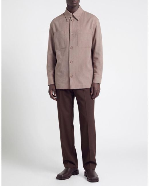 Fendi Brown Jacket Cotton, Linen, Polyamide for men