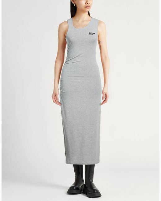 Patrizia Pepe White Light Midi Dress Polyester, Viscose, Elastane