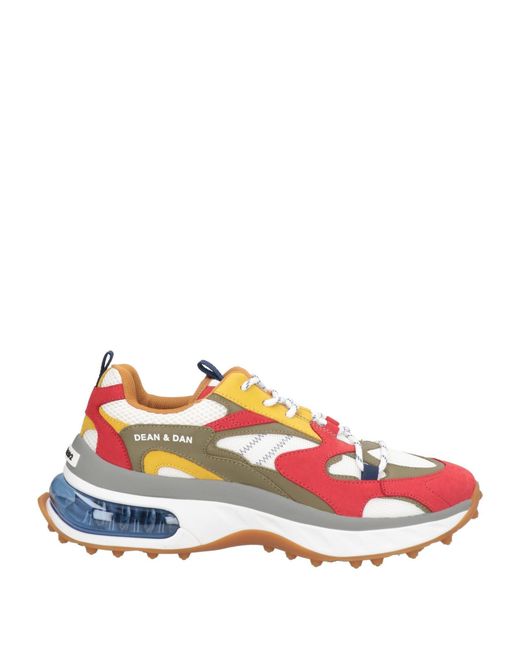DSquared² White Sneakers Calfskin, Textile Fibers for men