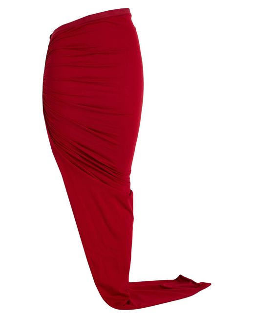 Rick Owens Red Maxi Skirt