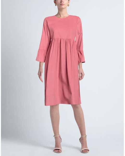 Shirtaporter Pink Midi Dress