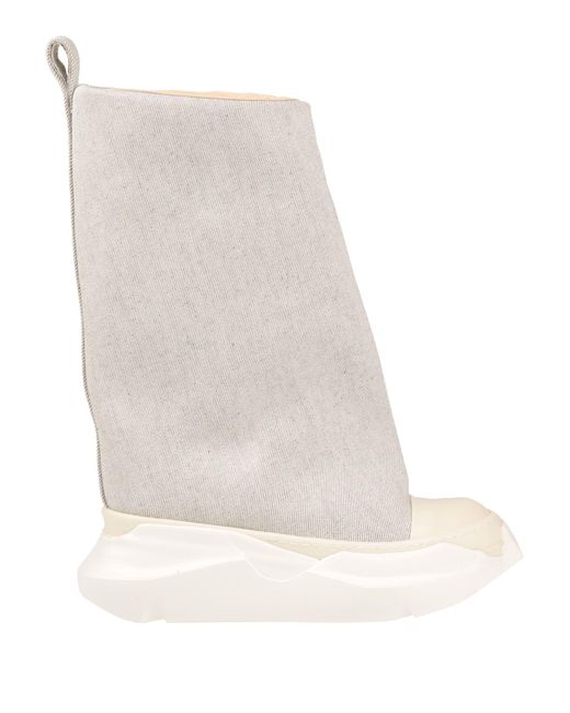 Rick Owens White Ankle Boots