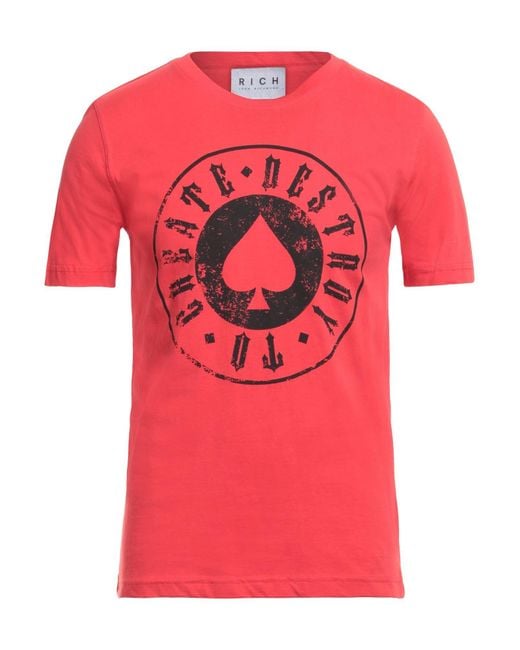 John Richmond Pink T-Shirt Cotton for men