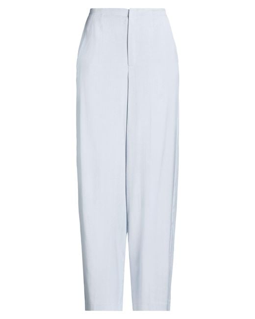 Forte_forte White Sky Pants Viscose, Cotton, Wool