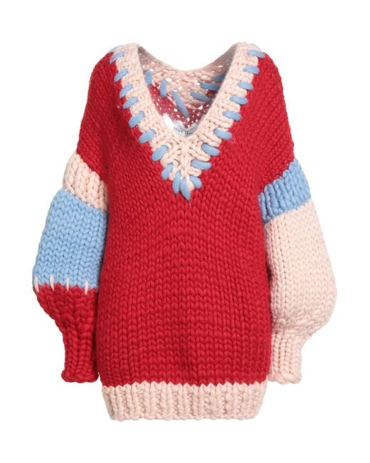Hope Macaulay Red Sweater Merino Wool