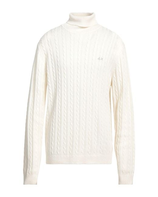 Sun 68 White Turtleneck for men