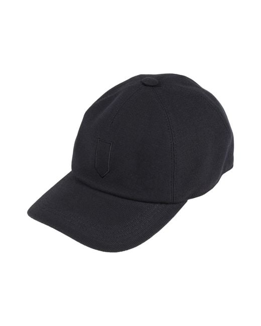 Canali Blue Midnight Hat Cotton, Polyamide for men