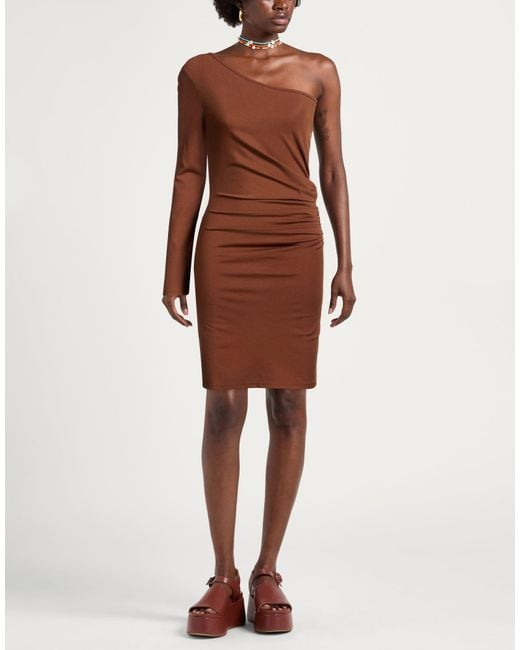 Dixie Brown Chocolate Mini Dress Viscose, Polyamide, Elastane