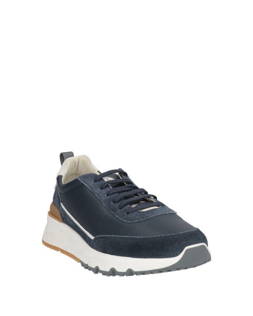 Brunello Cucinelli Blue Sneakers Leather for men