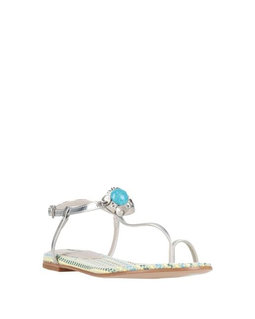 Lola Cruz White Thong Sandal