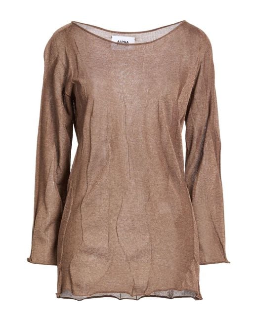 Pullover Alpha Studio en coloris Brown