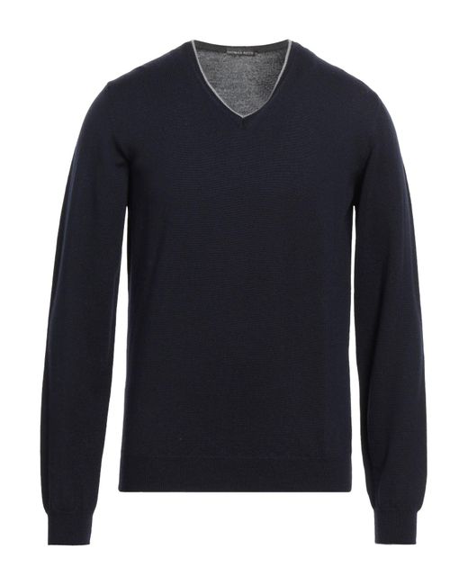 THOMAS REED Blue Midnight Sweater Merino Wool for men