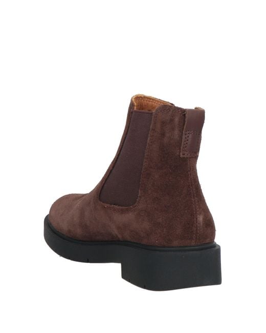 Geox Brown Dark Ankle Boots Leather