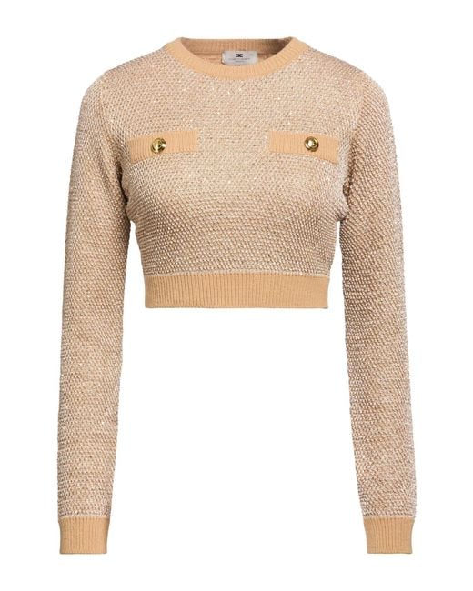 Elisabetta Franchi Natural Sweater Polyester, Acrylic, Wool, Alpaca Wool