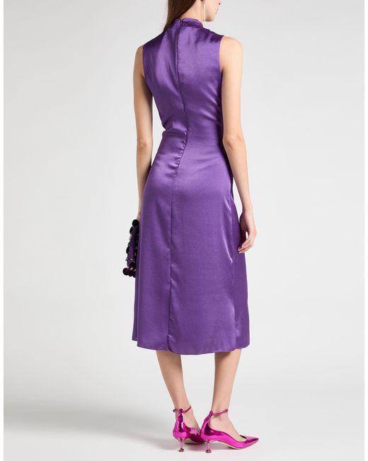 Sandro Purple Midi Dress Polyester