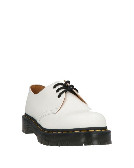 Stringate di Dr. Martens in White da Uomo