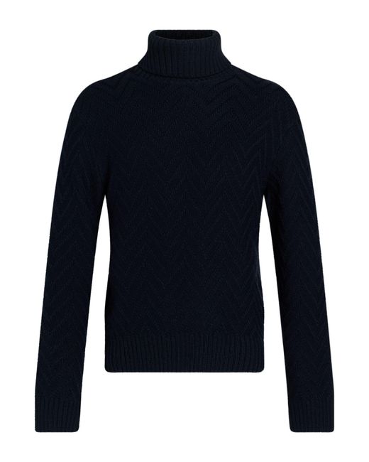 Paul & Shark Blue Midnight Turtleneck Virgin Wool for men
