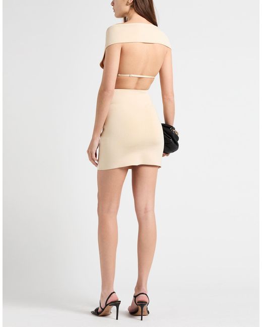 Jacquemus Natural Mini Dress Viscose, Elastane