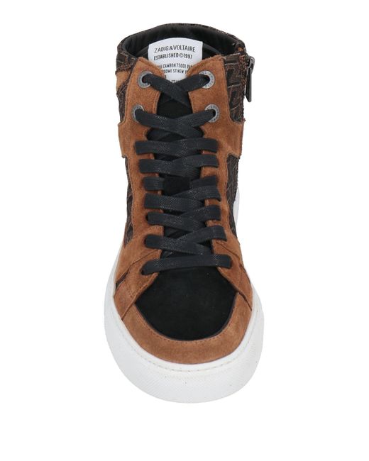 Zadig & Voltaire Brown Sneakers Leather, Polyester