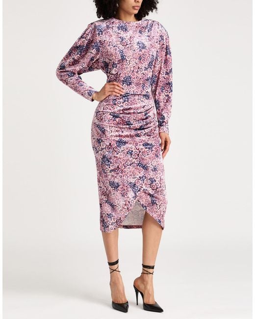 Isabel Marant Pink Midi Dress Polyester, Elastane, Cotton