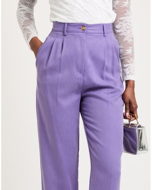 Elisabetta Franchi Purple Trouser