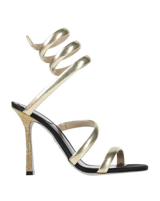 Rene Caovilla Metallic Sandals Leather