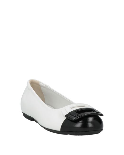 Hogan White Ballet Flats