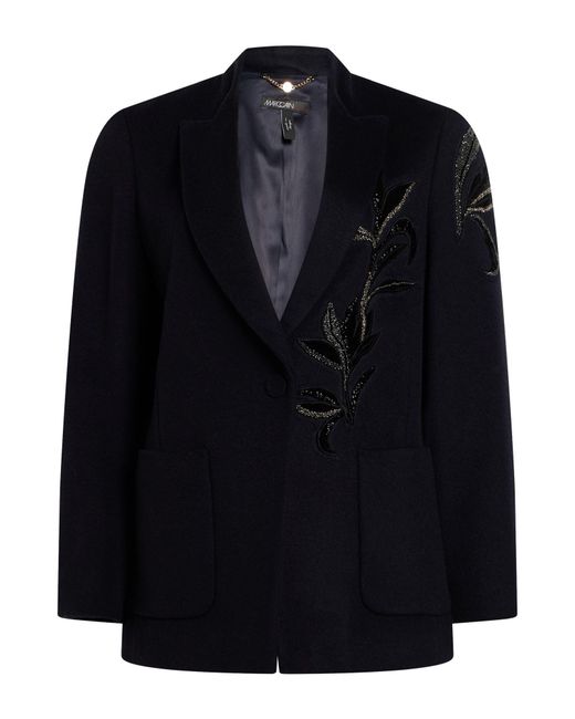 Marc Cain Blue Blazer Virgin Wool, Cashmere