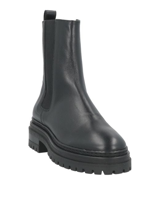 Bobbies Black Ankle Boots Leather