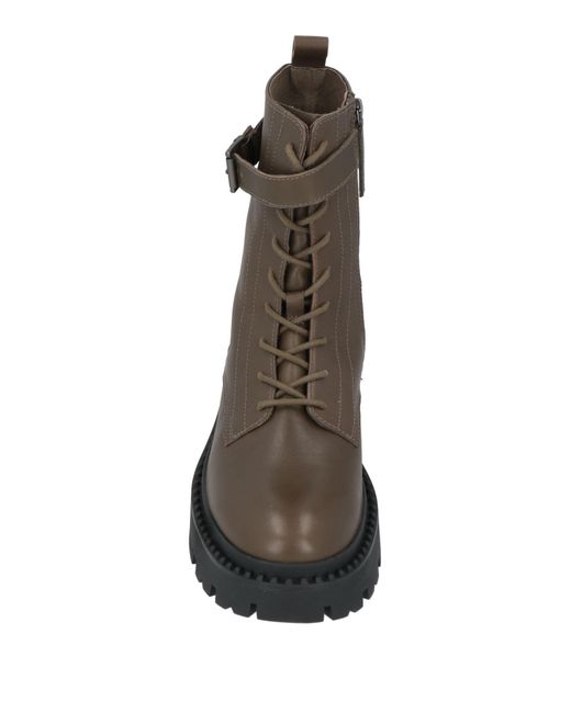 Ash Brown Ankle Boots