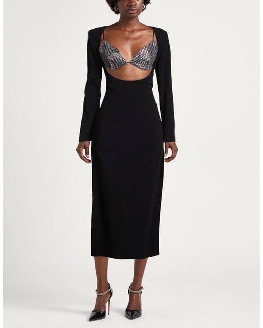 GIUSEPPE DI MORABITO Black Midi Dress
