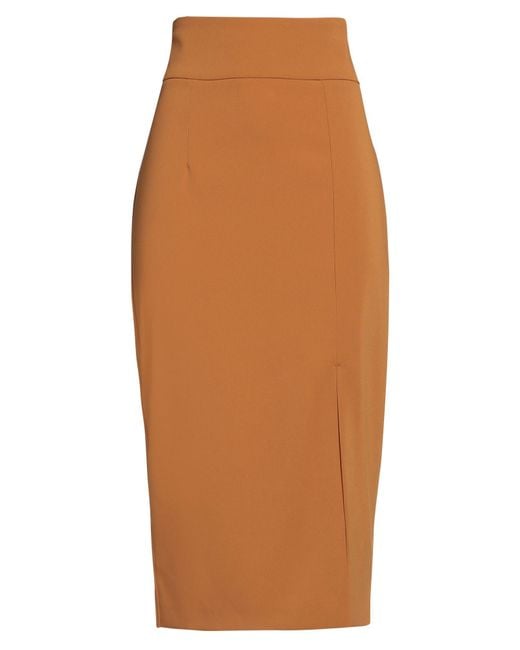 Patrizia Pepe Orange Midi Skirt
