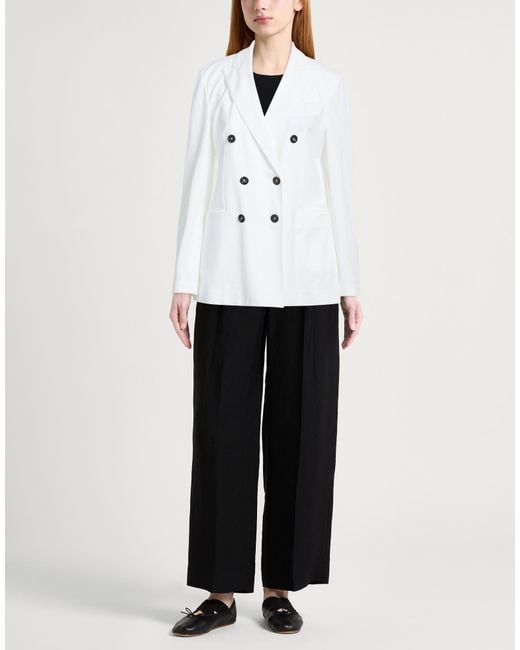 Circolo 1901 White Blazer Cotton, Elastane
