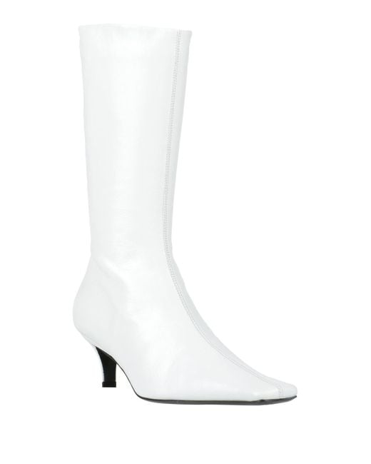 Jil Sander White Boot Leather