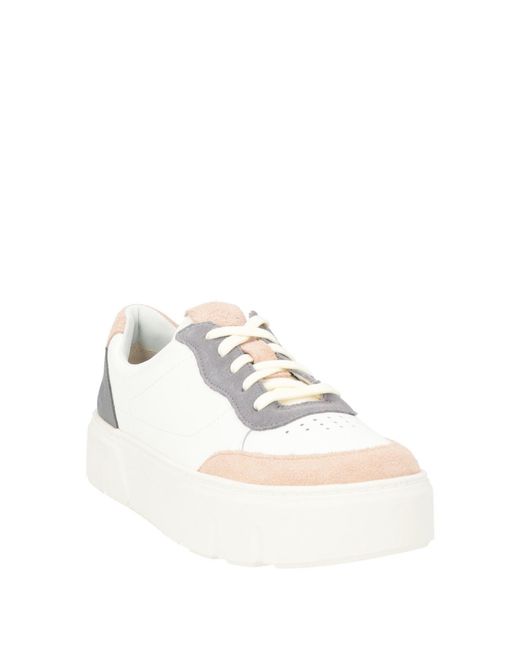 Timberland White Sneakers Leather, Synthetic Material