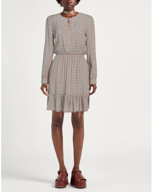 GAUDI Gray Jeans Sand Mini Dress Viscose