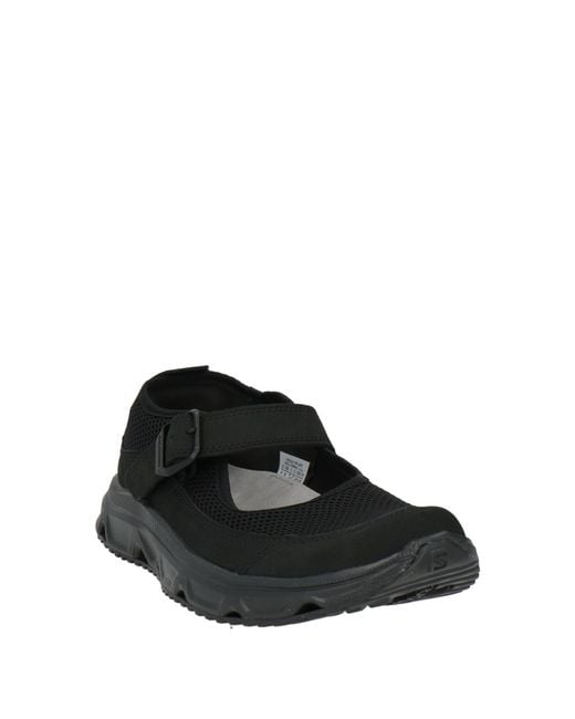 Salomon Black Sneakers Leather, Textile Fibers for men