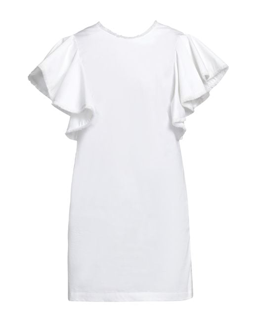 Suoli White Mini Dress Cotton