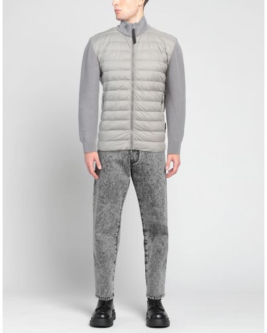Woolrich Gray Puffer Polyester, Wool for men