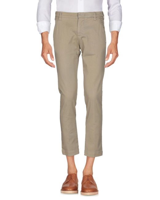 Entre Amis Natural Khaki Pants Cotton, Elastane for men