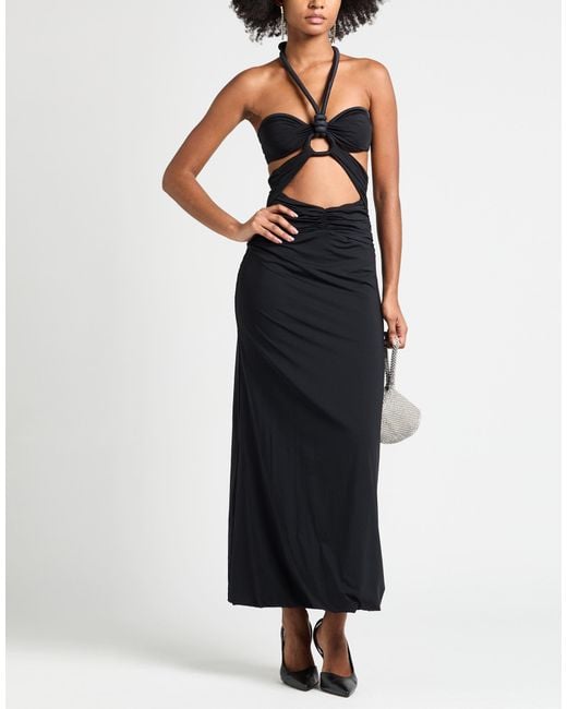 Maygel Coronel Black Maxi Dress Polyamide, Elastane